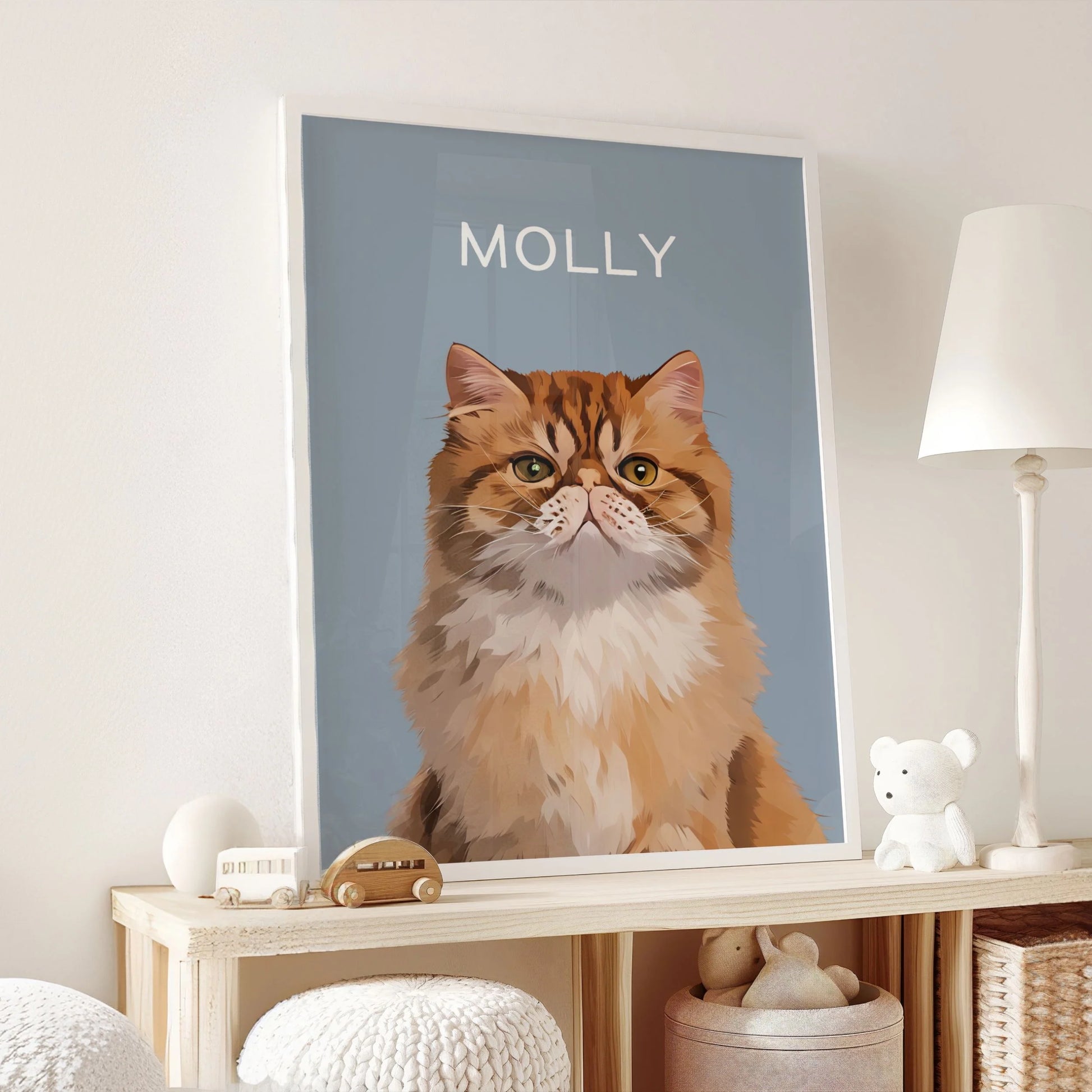 Custom Pet Portrait - Pet Photo + Name