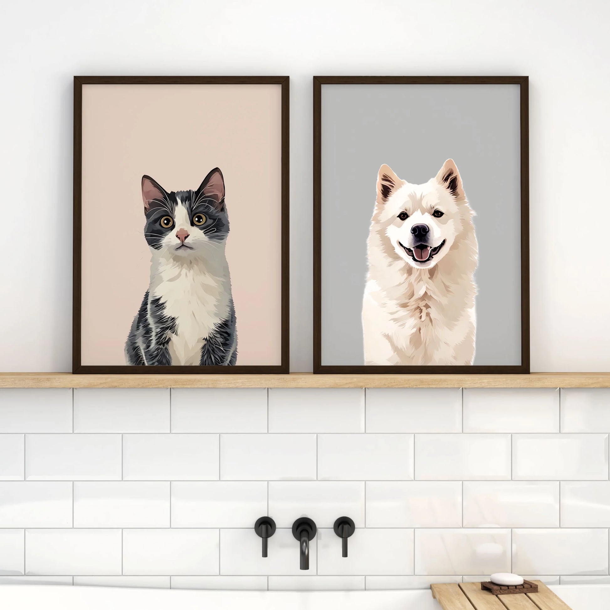 Custom Pet Portrait - Pet Photo + Name
